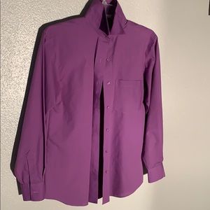 Purple ironless Foxcroft tailored blouse